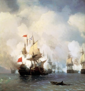  bataille Tableaux - bataille aivazovskiy dans le détroit de hiosskiy 1848
